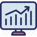 Online Graph Online Infographics Bar Chart Icon