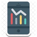 Online Graphs Online Infographics Mobile Charts Icon