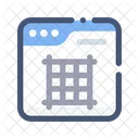 Online Grid Online Table Layout Template Icon