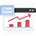 Online Growth Web Analysis Online Analytics Icon
