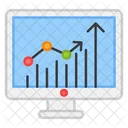Online Growth Chart Online Growth Graph Statistics Icon
