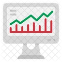Online Growth Chart  Icon
