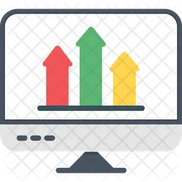 Online Growth Chart  Icon