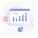 Online Growth Graph Online Analysis Online Growth Chart Icon