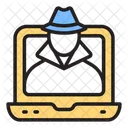 Online Hacker Cybercriminal Cyber Attacker Icon