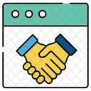Online Handshake  Icon