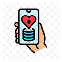 Smartphone Health Data Icon