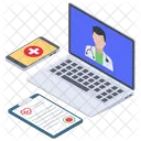 Online Consultant Online Health Online Medical Consultation Icon