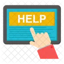 Online Help Seek For Help Help Label Icon