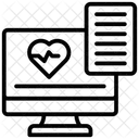 Kardiogramm EKG Monitor Online Herzbericht Symbol