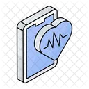 Online Herzschlag Elektrokardiogramm Smartphone Icon