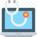 Laptop Krankenhaus Online Symbol