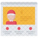 Online hire worker  Icon