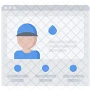 Online Hire worker  Icon