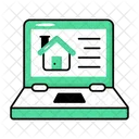 Casa Online Propriedade Online Casa Ícone