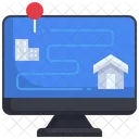 Online Home Route Home Location Online Location Icon