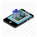 Hospital Online Location Mobile Icon