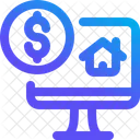Online House Money Website Monitor Icon