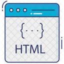 온라인 HTML 웹 프로그래밍 HTML 코딩 아이콘