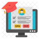 Online Grade Sheet Online Result Card Icon