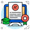 Online Grade Sheet Online Result Card Icon