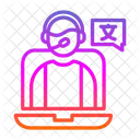 Online Language Teacher Icon