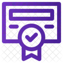 Online Certificate Achievement Icon