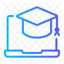 Online Graduation Laptop Icon