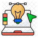 Online Idee Innovation Brillante Idee Symbol