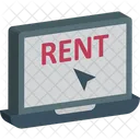 Online Immobilien Laptop Miete Icon