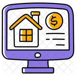 Online-Immobilien  Symbol