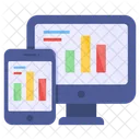 Online Datenanalyse Online Infografik Online Statistiken Symbol