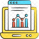 Online Infographic Online Statistics Data Analytics Icon