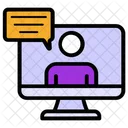 Online Interview Online Chat Online Communication Icon
