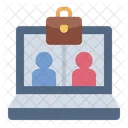 Online Interview Job Online Meeting Icon