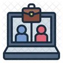 Online Interview Job Online Meeting Icon