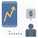 Online Investing Stock Fund Icon