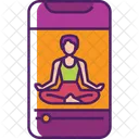 Ioga On Line Meditacao Smartphone Ícone