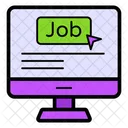 온라인 취업 구직 취업 기회 아이콘