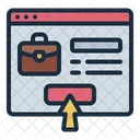 Online Job Apply Recruitment Web Icon