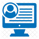 Computer Resume Job Icon