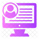 Computer Resume Job Icon