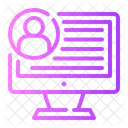 Computer Resume Job Icon