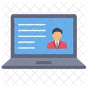 Online Job Profile Cv Resume Icon