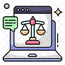 Online Justice Online Equity Fairness Icon