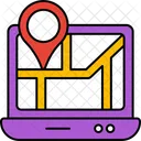 Asset Online Karte Benutzer Tracker Icon