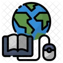 Buch Bildung Globus Symbol