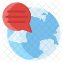 Online Kommunikation Online Konversation Globaler Chat Symbol