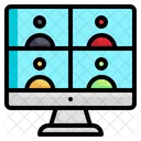 Online Konferenz Videokonferenz Webcam Symbol