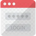 Online Konto Benutzeranmeldung Web Anmeldebildschirm Symbol